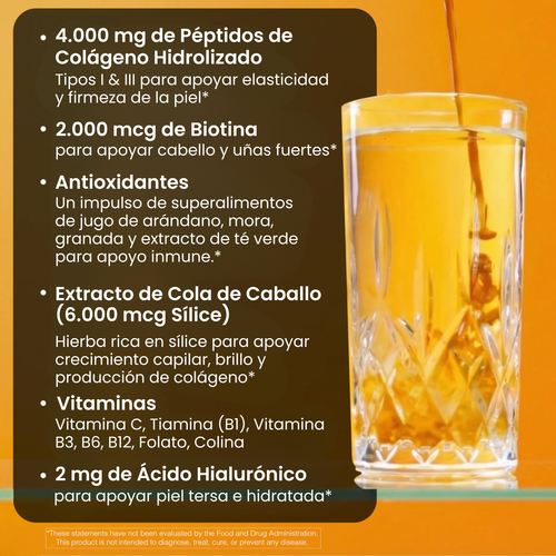 Colágeno Líquido Hidrolizado con Biotina