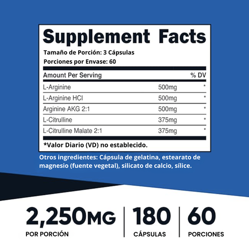 Booster de Óxido Nítrico 2250mg
