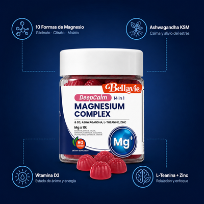 DeepCalm® - Complejo de Magnesio 14 en 1 con Ashwagandha y L-Teanina
